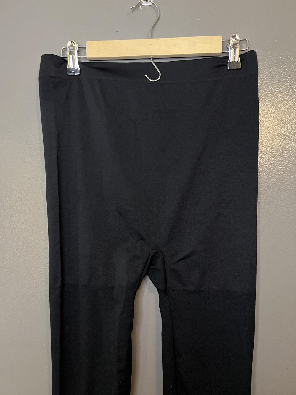 Catherines Leggings Womens C/D Plus Size Black Pull On Stretch High Rise Legging